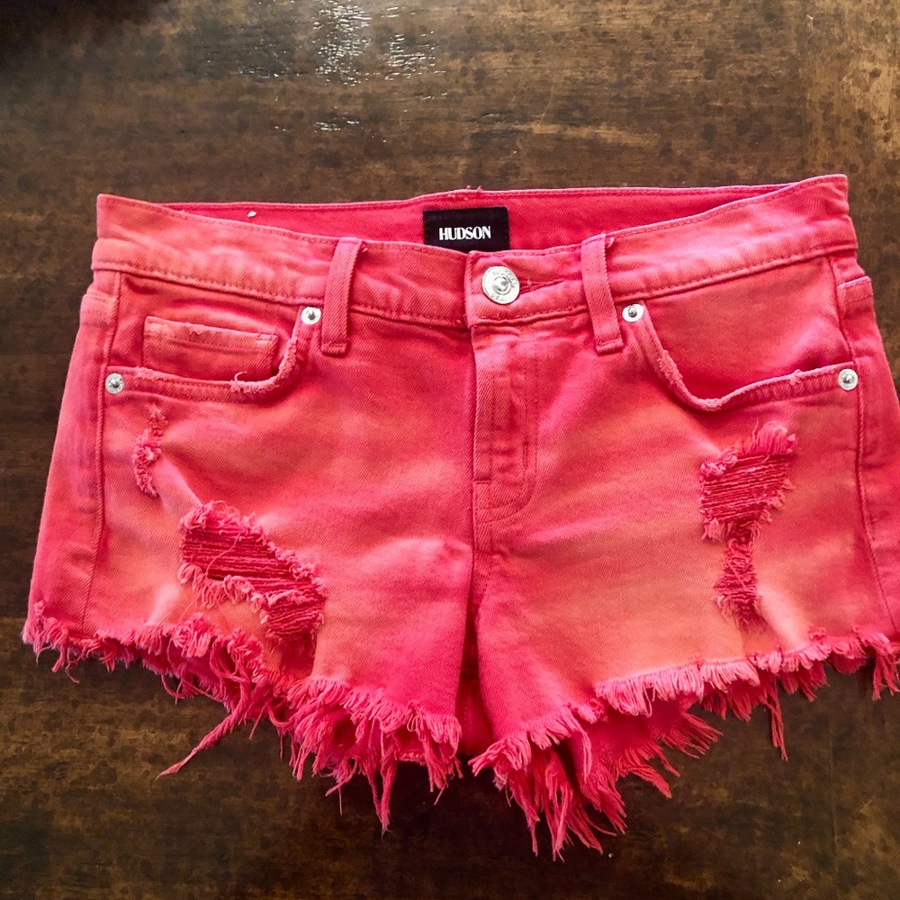 Hudson Kenzie Red Cut Off Short